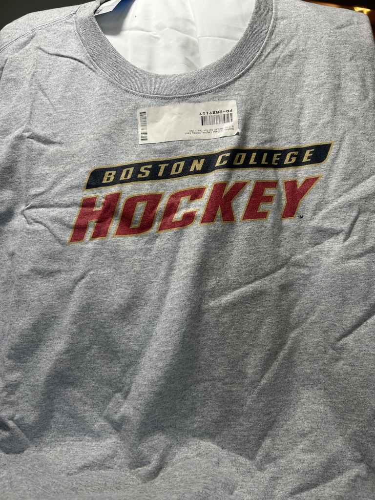 Boston College Hockey Gray Crewneck Tee